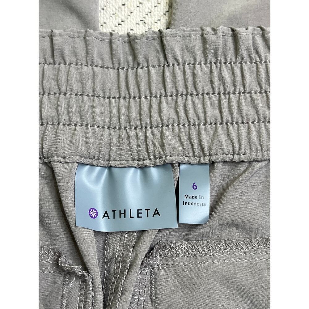 Athleta Chelsea Wide Leg Pants Gray Light Asphalt Size 6 Travel Athleisure - Picture 9 of 13